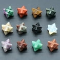 thumbnail image 5 of Polished Hexagram Ornament - Nice-looking Carved Reiki Healing Star Stone Statue - Home Decor, 5 of 8