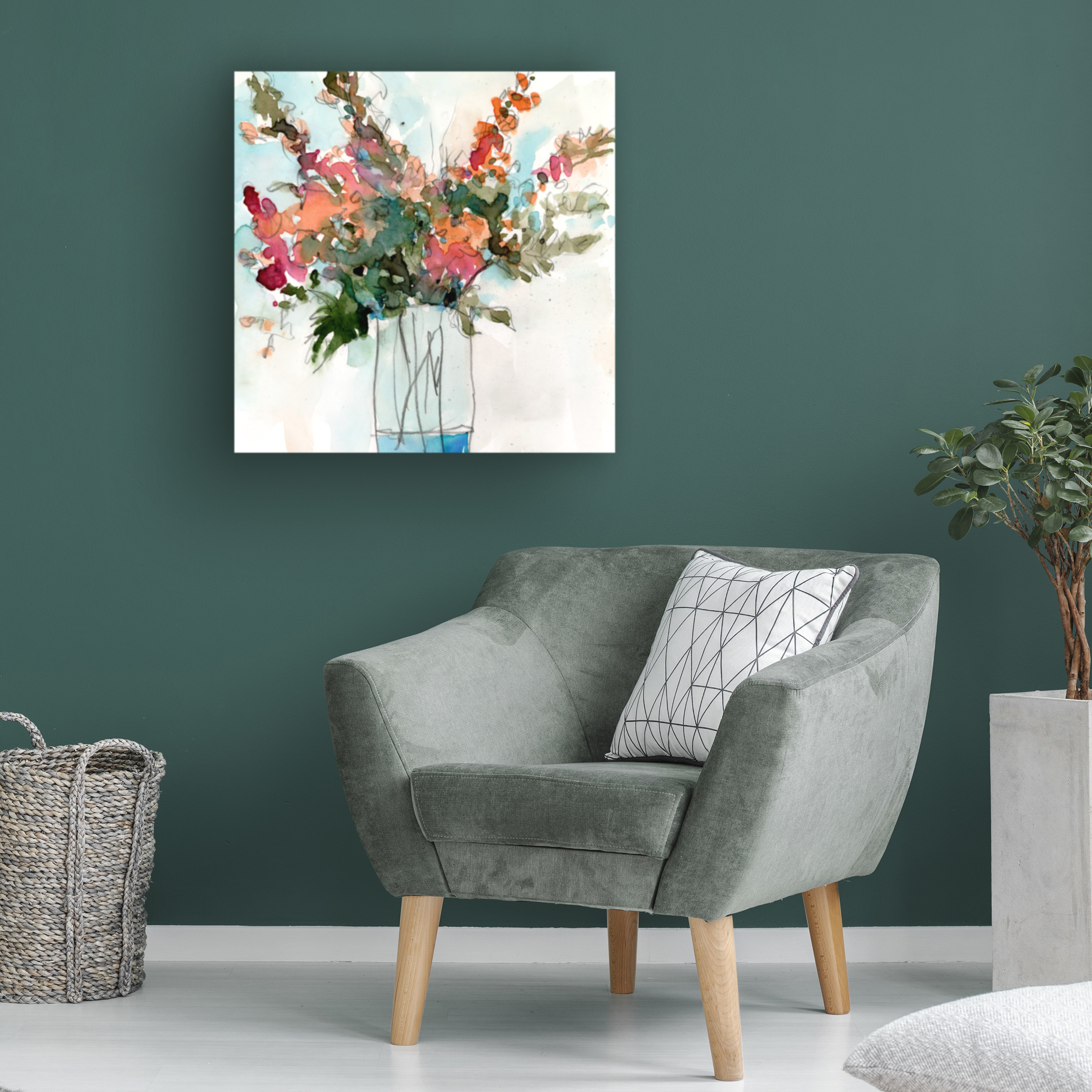 Samuel Dixon 'Water Garden Still Life I' Canvas Art
