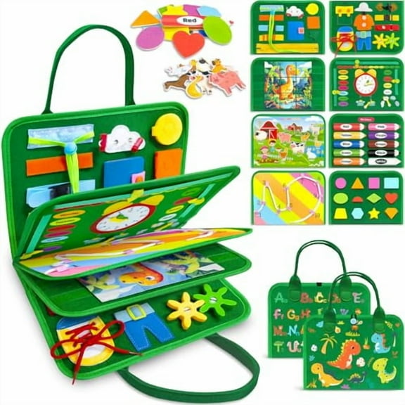 Busy Board Montessori Toys for Toddler Year Old Boy Girl Birthday Gifts,Busy Book Sensory Toys for Toddlers,Learning Educational Toddler Travel Activities
