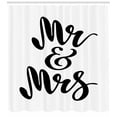 thumbnail image 3 of Ambesonne Mr Mrs Shower Curtain, Hand Lettering Pattern, 69"Wx75"L, Black White, 3 of 3