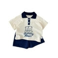 thumbnail image 2 of Costumes de Sœur Mode Pull Col Rabattu Hauts Shorts Mode Pull-Over Dessin Animé Mignon Manches Courtes Tenues Robes Ensemble de Vêtements 130, 2 of 8