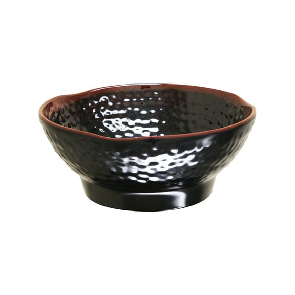 Excellante Tenmoku Melamine Dinnerware Collection 40 Oz, 8" Wave Soup Bowl, Comes in Dozen