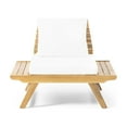thumbnail image 7 of Sudbury Acacia Wood Outdoor Club Chairs with Cushions, Teak, White, 7 of 7