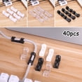 thumbnail image 3 of EchoBliss 40 Piezas Auto Cable Cable Clips Abrazadera Mesa Pared Ordenado Organizador Soporte, 3 of 5