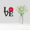 thumbnail image 2 of Bubble Eyed Goldfish Love Metal Wall Artwork LOVE Red, 2 of 2