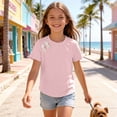 thumbnail image 5 of Loopsun Kids Girls Summer Tops Solid Round Neck Short Sleeve Blouses for 0 to 12 Years, 5 of 5