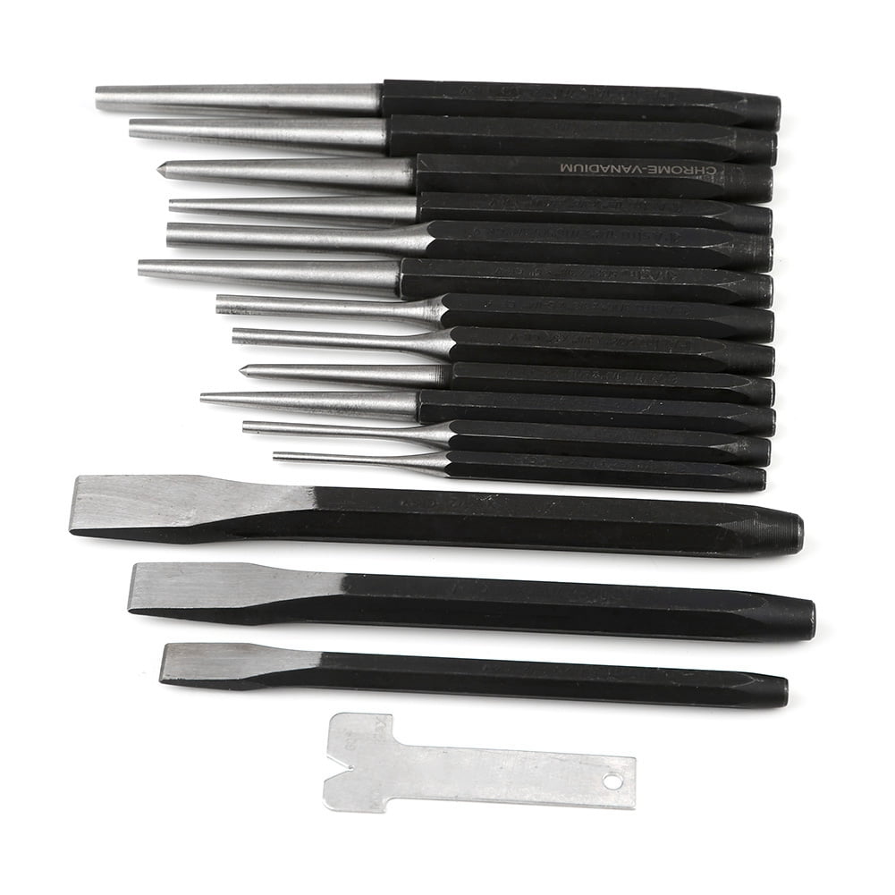 LYUMO 16Pcs Mechanics Punches and Chisel Set Pin Centre Taper Cold