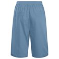 thumbnail image 6 of Bmisegm Womens Casual Shorts Elastic Waist Solid Color Cropped Relaxed Fit Summer Bottoms Women Shorts Blue_001 M, 6 of 9