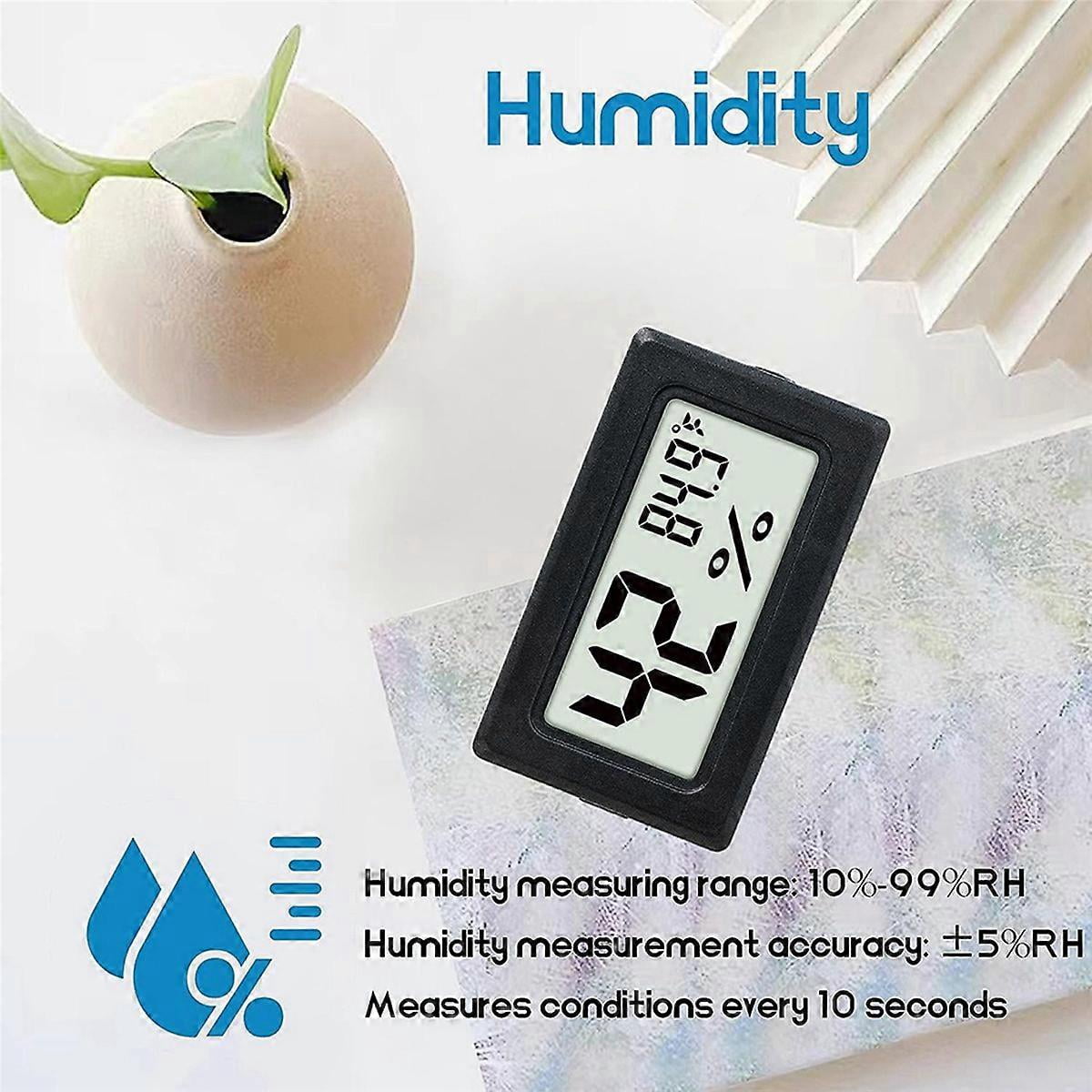 12Pack Mini Hygrometer Indoor Humidity Meter Hygrometer Digital Thermometers Humidity With (℉) For G