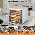 thumbnail image 5 of EastVita Electric Pizza Oven Commercial 3600W Countertop Pizza Maker,Stainless Steel,Double Deck Pizza Cooker with Timer & Crumb Tray,3600W, 5 of 7