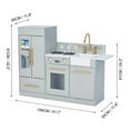thumbnail image 3 of Teamson Kids Little Chef Charlotte Modern Play Kitchen with Realistic Stove, Sink, Fridge & Accessories, Gray/Gold, 3 of 10