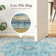 thumbnail image 6 of Wondo 4x6 Area Rug Printed Washable Rugs for Living Room Non-Slip Floor Carpet Soft Boho Vintage Rug Low Pile Water Repellent for Bedroom,Entryway,Kitchen,Indoor, Blue, 6 of 8