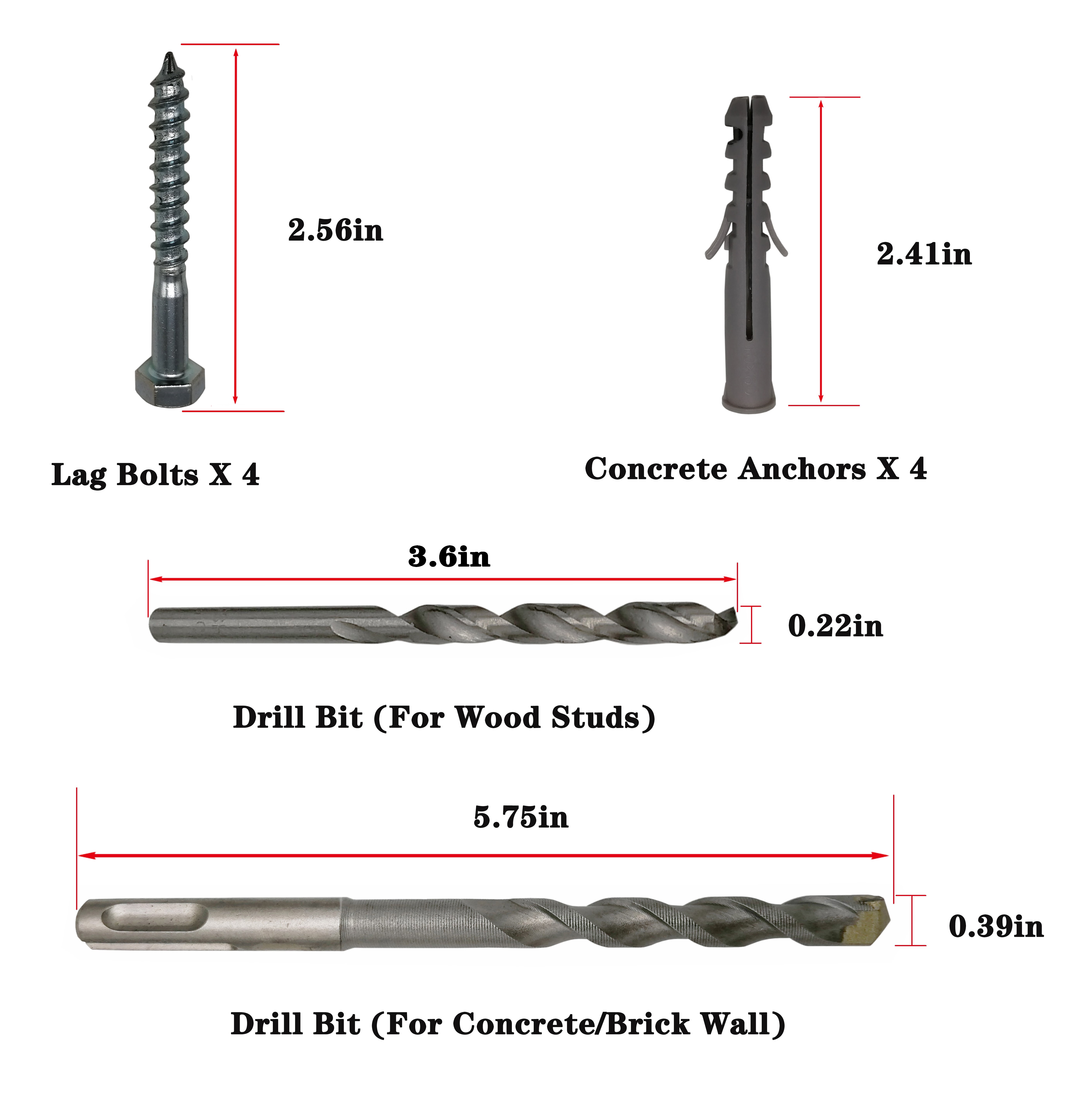 Lag bolts into concrete deals