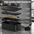 11-in-1 Surge Protector with Cable Management Box, Black, 11.69 x 8.31 ...