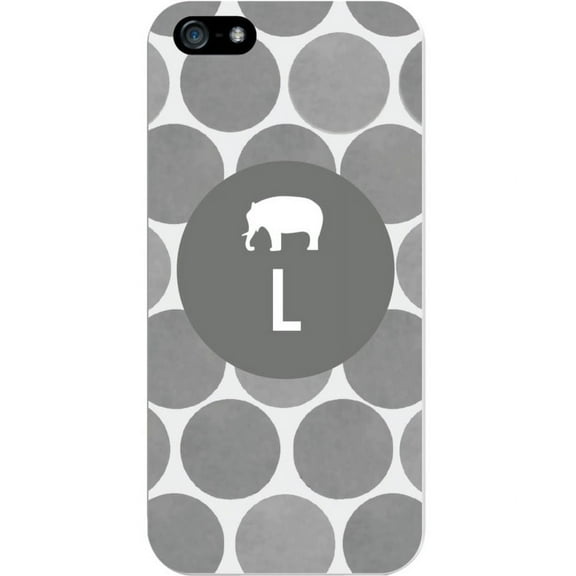 Critter Collection iPhone 5 Case, DOTS, Grey Elephant