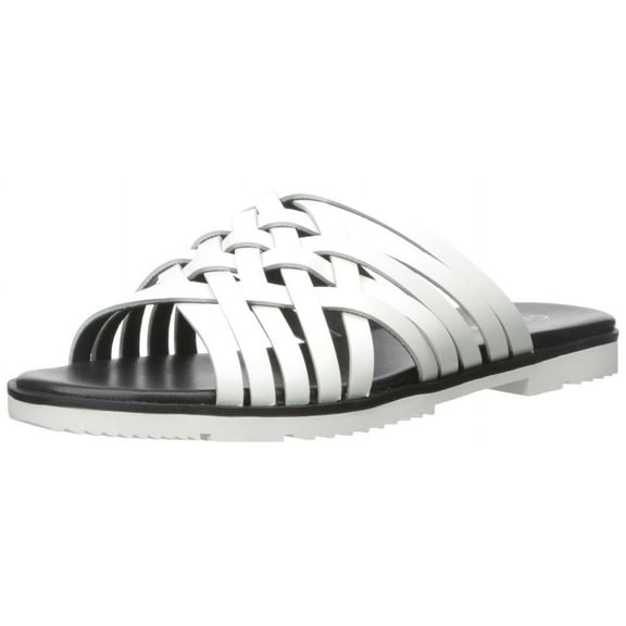 Calvin Klein Women's Marimba Huarache Sandal, Platinum White, 6.5 M US
