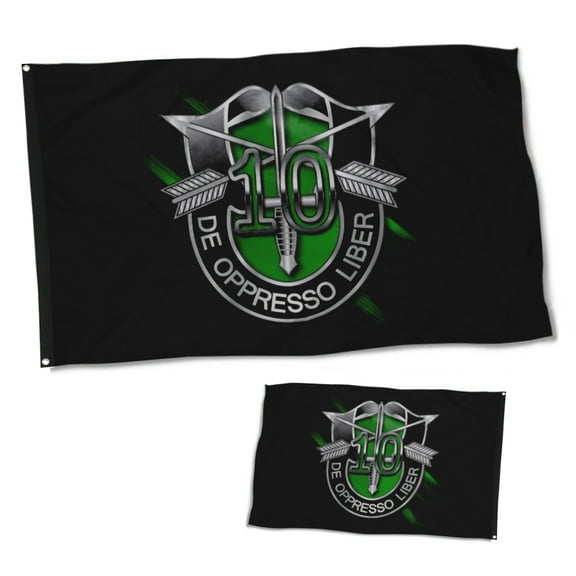 Dutern Double Sided 10th Special Forces Group Numeral Flag Banner 3 Ply with Brass Grommets 2x3 Feet