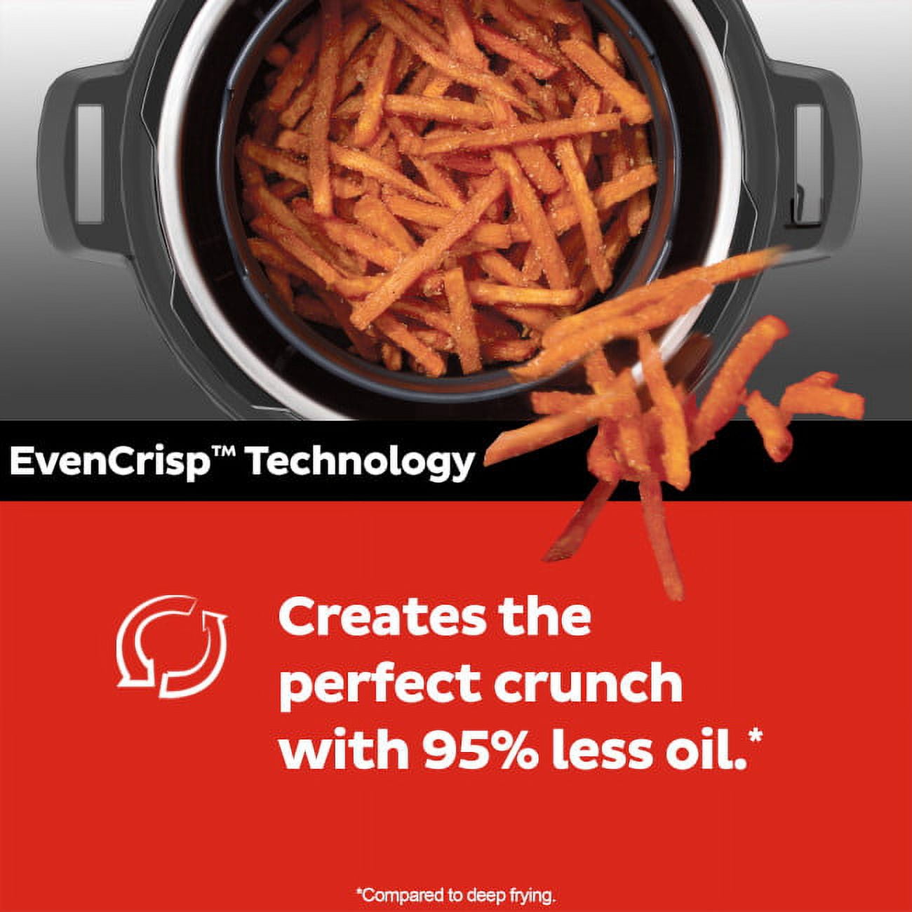 Instant Pot 6 Qt Duo Crisp 9-in-1 Air Fryer and Pressure Cooker Combo
