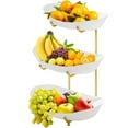 thumbnail image 2 of Aodebiao 3 Tier Acrylic Fruit Bowl - Metal Stand, Space-Saving for Kitchen Counter - Tiered Serving Bowls for Fruits, Vegetables - Easy to Assemble & Clean, Ideal for Daily Use & Parties, 2 of 7