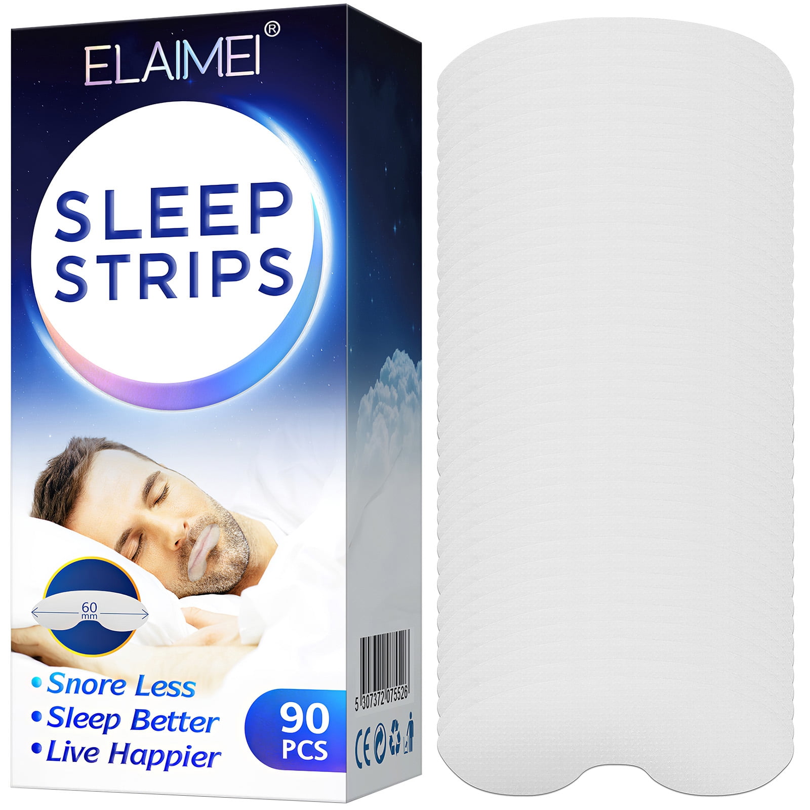 Mouth Tape for Sleeping 90 Pcs,Advanced Gentle Sleep Strips Better Nose Breathing,Less Mouth Breathing,Improved Nighttime Sleeping