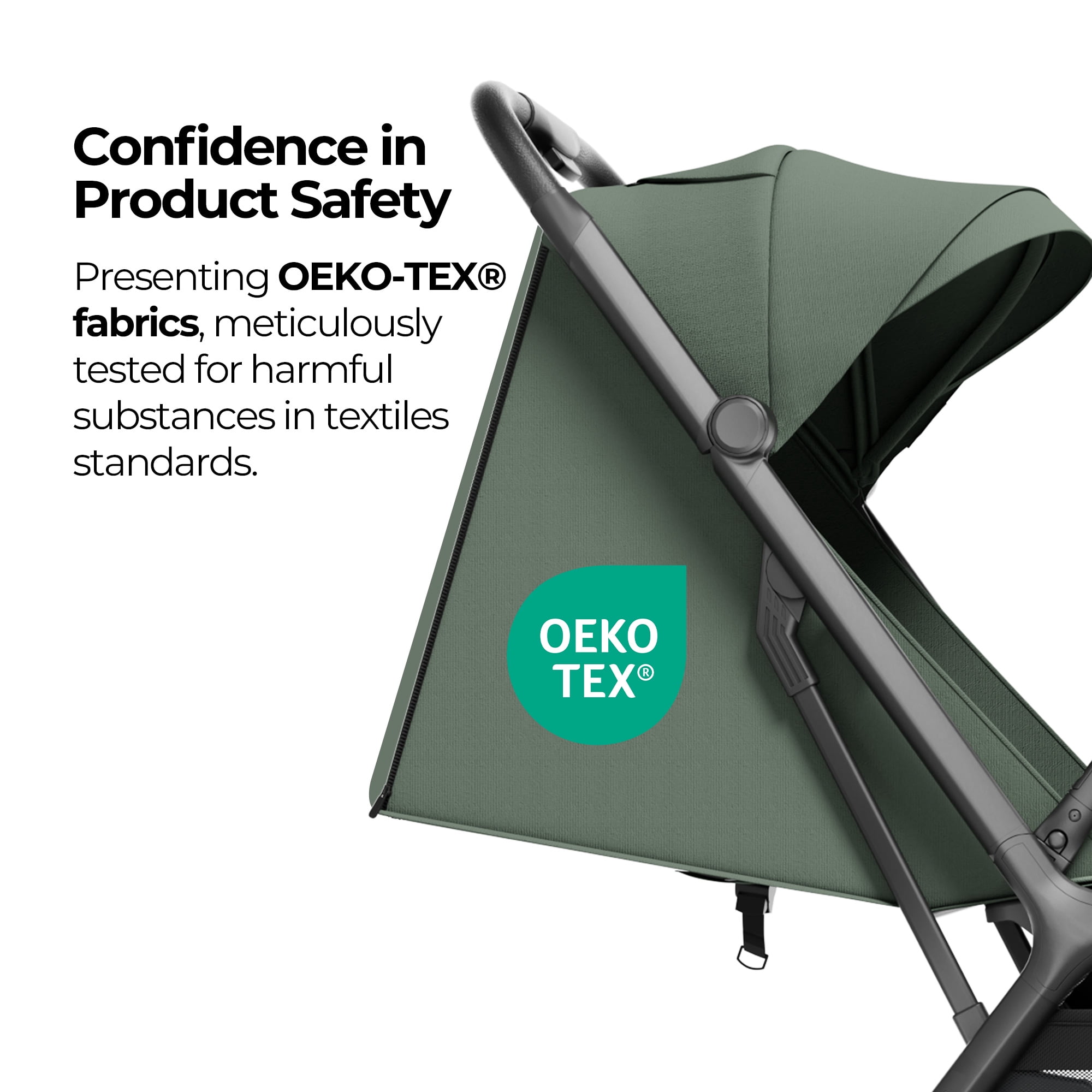 MAMA & BABY Packa Travel Stroller with One-Hand Automatic Folding, Ultra-Compact, Forest, 18.3LB, Unisex