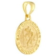 thumbnail image 2 of 14k Yellow Gold Small Round St Christopher Medal Pendant Necklace Pendant for Women - 1.3 Grams, 2 of 2