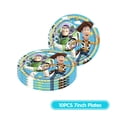 thumbnail image 4 of Vajilla para decoración de fiestas de cumpleaños de Toy Story de Disney, juego de vasos de papel, platos y globos de Buzz Lightyear para niños, 4 of 5