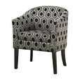 thumbnail image 2 of Benzara Space Adorner Transitional Wood/Fabric Accent Chair in Gray/Black, 2 of 2