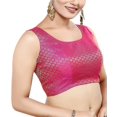 thumbnail image 4 of eloria Women's Sleeveless Brocade Readymade Saree Blouse Partywear, 4 of 4