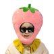 thumbnail image 1 of Capucha fotográfica con forma de fruta colorida y brillante, suave felpa, para la cabeza, con apertura para la cara, accesorio para fiesta de disfraces de celebridades de Internet, 1 of 8
