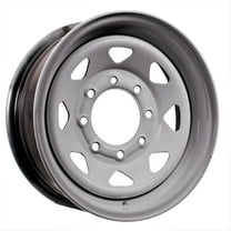 eCustomrim Trailer Wheel Silver Rim 16X6 16" Spoke Style 8 Lug On 6.5" Center