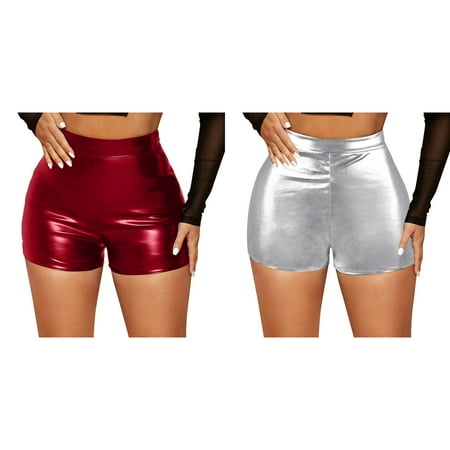 2-Pack Women s Casual Drawstring Comfortable Fashion Leather Tight Leisure Outdoor Shorts Silk Stockings for Women with Bows Lingerie Vintage Lingerie for Women 1920 Womens Lingerie Hanging