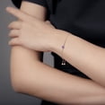 thumbnail image 3 of ANGARA Natural East West Bezel-Set Emerald-Cut Amethyst Bolo Bracelet in 14K Rose Gold for Women (Size-6x4mm) | February Birthstone, Anniversary, Jewelry Gift for Women | Natural Amethyst Bracelet, 3 of 7