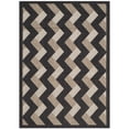 thumbnail image 4 of SAFAVIEH Courtyard Kaius Chevron Stripes Indoor/Outdoor Area Rug, Black/Brown, 8' x 11', 4 of 5