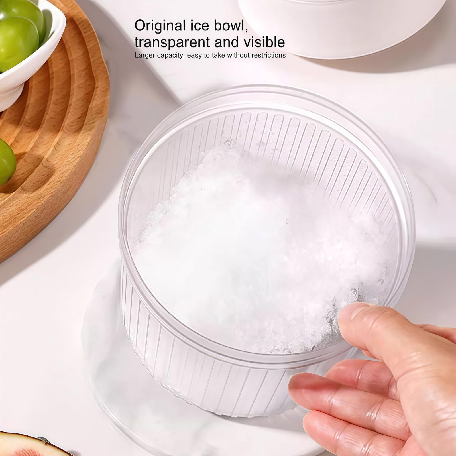 syligr Manual Hand Crank Ice Crusher, Portable Shaved Ice Machine with 4 Ice Molds, No Electricity Needed ABS Ice Shaver for Snow Cones Cocktails, Lightweight Snow Cone Maker for Home Kitchen