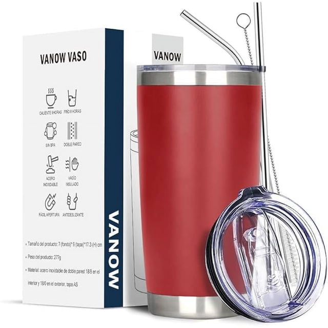 Vaso Térmico de Acero Inoxidable E T EASYTAO 20oz/590ml Rojo