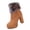 Brown, variant on Willtoo Womens Ankle Boots Chunky Heel Lace Tie Winter Booties Side鈥慫ip Chunky High Heel Short Dress Boots Round Toe Warm Fashion Footwear