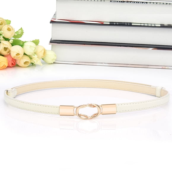 Up To $10 Belt White Women Skinny Belt for Dresses Retro Stretch Ladies Waist Belt