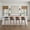 Gray, variant on Fox 28.5" Bar Height Black Faux Leather and Black Wood Mid-Century Modern Bar Stool - Set of 3