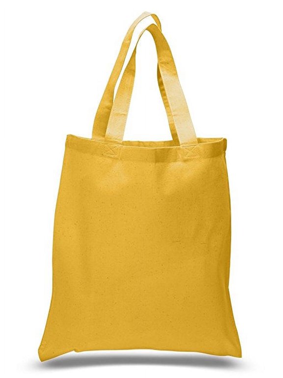 Resuable Blank Tote Bags for DIY, Art & Crafts, Decorations Set of 24 (Gold)