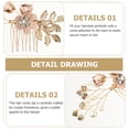 thumbnail image 3 of MasteelfCA 1 Set U Shape Hair Pins Rhinestone French Pin Wedding Hair Comb Flower Hair Clip, 3 of 7
