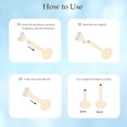 thumbnail image 3 of DESIGNICE ASTM F136 Threadless Push in Titanium Earrings,Hypoallergenic Flat Back Cubic Zirconia G23 16G 8mm Body Piercing Studs for Cartilage Helix Tragus Conch(a pair), 3 of 7