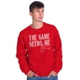 thumbnail image 5 of Game Needs Me PC Gamer Nerdy Geeky Unisex Plus Size Sweatshirt Brisco Brands 2X, 5 of 6