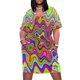 thumbnail image 2 of Vestido suelto con bolsillos y estampado psicodélico de colores brillantes, para baile, noche, playa, ropa para mujer, 2 of 7