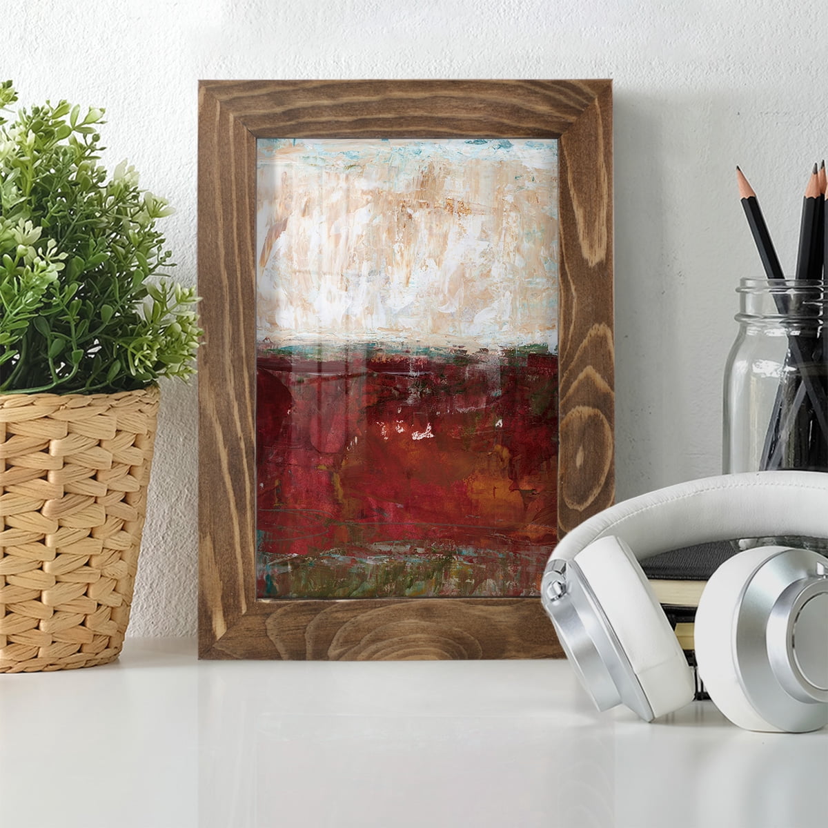 August Horizon II -Framed Print w/glass-Walnut