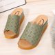 thumbnail image 5 of Zapatillas con cuña para mujer, zapatillas para exteriores para mujer, cadena de perlas, suela blanda Wmkox8yii ytu11074, 5 of 5