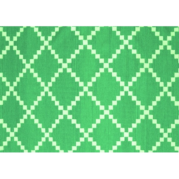 Ahgly Company Indoor Rectangle Abstract Green Contemporary Area Rugs, 8' x 10'