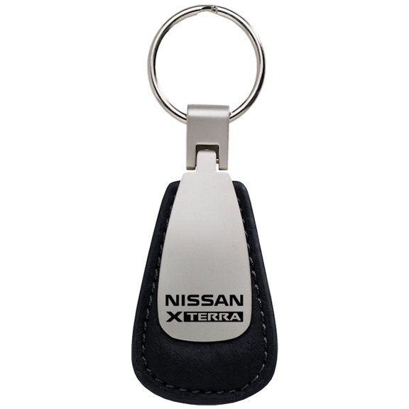 Nissan Xterra Leather Teardrop Key Chain (Black)