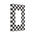 thumbnail image 2 of Kll Black And White Checkerboard Wall Plate,Gloss Finish,Standard Size 1 - 5" X 3", Polycarbonate Thermoplastic,Electric Receptacle Plug Covers, 2 of 8