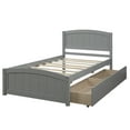 thumbnail image 3 of [US IN STOCK] Twin size Platform Bed with Two Drawers, Gray, 3 of 8